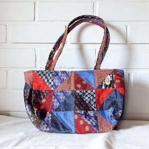 Vintage Patchwork Crossbody Handbag Men’s Necktie, Boho Fabric Bag Rare​​